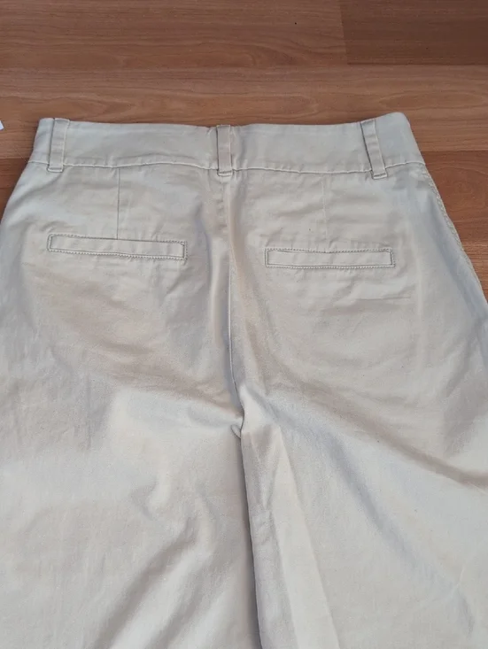 NWT Gap Barrel Khaki High Rise In Cream Color Size 0T Tall Length - Picture 9 of 11